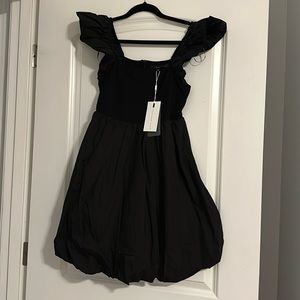 Endless Rose Black Bubble Skirt Dress